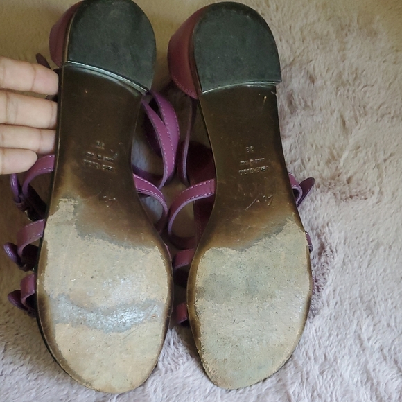 Giuseppe Zanotti Designs Gladiator Purple Strappy Sandals Size 38 - Picture 6 of 9